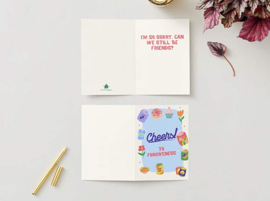 Cheers to Forgiveness | Creative Apology Cards for Toddlers - Little Apologies Co.