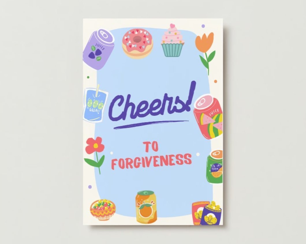 Cheers to Forgiveness | Creative Apology Cards for Toddlers - Little Apologies Co.