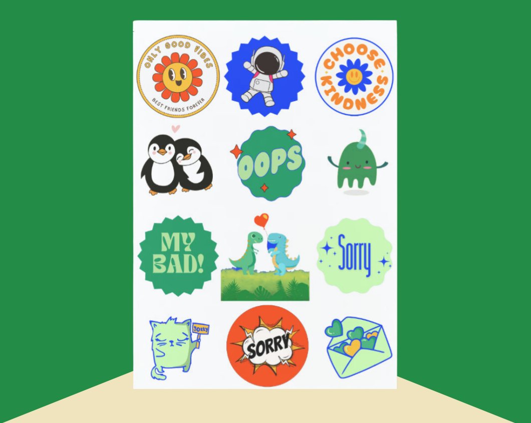 Picture Perfect Apologies Sticker Sheet (3 pack) - Little Apologies Co.